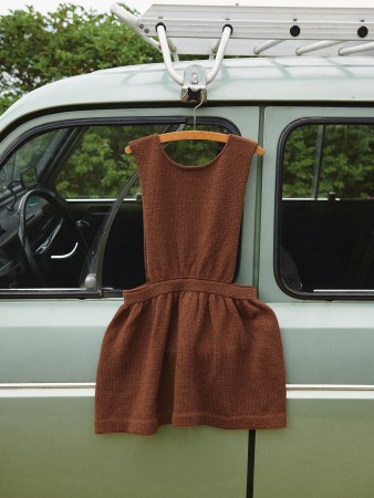 2506-5 Belle dress junior Varm brun Tynn merinoull