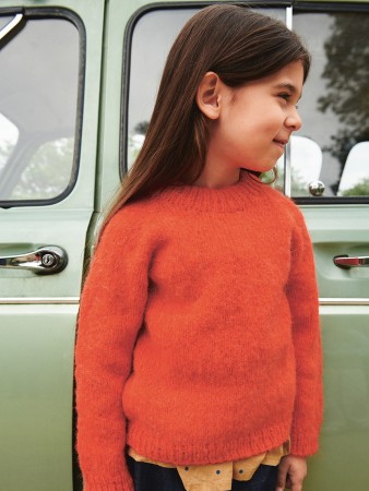 2506-6 Tiro Sweater Børstet alpakka Spicy orange