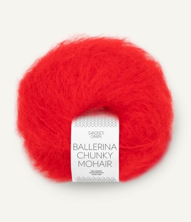 BALLERINA CHUNKY MOHAIR SCARLET RED 4018