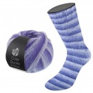Lana Grossa Cosy Socks Soft Stripes 101 lilla thumbnail