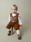 372-13 Setesdalvest Babygarn kanel Strikkepakke Rauma thumbnail