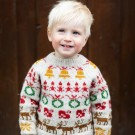356-1 Alt-jeg-ønsker-meg-til-jul-genser barn | Finull | Strikkepakke Rauma Garn thumbnail