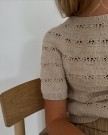 LeKnit Musling Tee LINE Mandelhvit  thumbnail