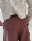 LeKnit Plain Yoke Blouse Tynn Silk Mohair Lys Tweed og Alpakka følgetråd  thumbnail