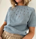 LeKnit Clover Tee Line Lys beige thumbnail