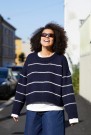 452 Uni stripegenser B Fivel Marineblå thumbnail