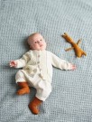 314-2c Flettis jakke Babygarn hvit thumbnail