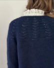 Peacock cardigan Fine Tynn Silk Mohair Alpakka Følgetråd Dyp Marine thumbnail