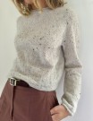 LeKnit Plain Yoke Blouse Tynn Silk Mohair Lys Tweed og Alpakka følgetråd  thumbnail