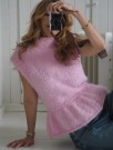 Tove Lindtein Fuzzy Peplum Top Rosa thumbnail