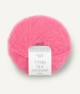 LeKnit Peacock Scarf Alpakka følgetråd og tynn silk mohair rosa thumbnail