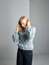 275-10 Høstgenser Vams lys blå melert  thumbnail