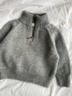 PetiteKnit Zipper Sweater Lys grå thumbnail