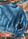 Stockholm Sweater Tynn Silk Mohair Mørk himmelblå Strikkepakke PetiteKnit thumbnail