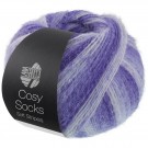 Lana Grossa Cosy Socks Soft Stripes 101 lilla thumbnail