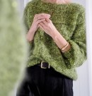 Holiday Sweater Bella og Cosmo olive thumbnail