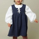 372-3 Festkjole Strikkepakke Babygarn Midnatt Rauma Garn thumbnail