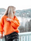 Zara genser Bella oransje Tove Lindtein Strikkepakke thumbnail
