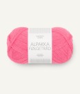 LeKnit Peacock Scarf Alpakka følgetråd og tynn silk mohair rosa thumbnail
