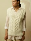375-1 Novas flettevest dame Tjukk Mohair Myrull thumbnail