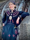 Martha jakke Sunnmørsbunaden, Ørskog BLÅ Bunadstrikk  thumbnail
