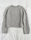 LeKnit Plain Yoke Blouse Tynn Silk Mohair Lys Tweed og Alpakka følgetråd  thumbnail