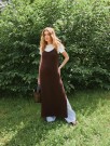 2507-2a Emerson Dress Sunday og Tynn silk mohair Dark fudge thumbnail