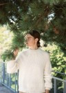 2016-2 Big Bow Sweater | Tynn Silk Mohair Natur Strikkepakke Sandnes Garn thumbnail