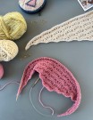 LeKnit Peacock Scarf (oppskrift) papir thumbnail