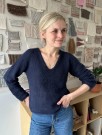 Cumulus Bluse Dyp Marine Tynn Silk Mohair Strikkepakke PetiteKnit thumbnail