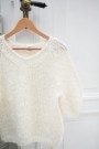 BM 03-37B Peony jumper Fnugg hvit Strikkepakke thumbnail