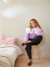 2402-4 Facile Sweater Ballerina Chunky Mohair LILAC thumbnail