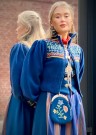 Linnea jakke tilpasset Nordlandsbunaden BLÅ Bunadstrikk  thumbnail