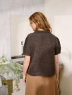 2502-3 Lucie Tee Tynn Silk Mohair Mørk sjokolade thumbnail