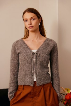 412-2 Linellejakke Alpakka Lin Grå 6559 Strikkepakke