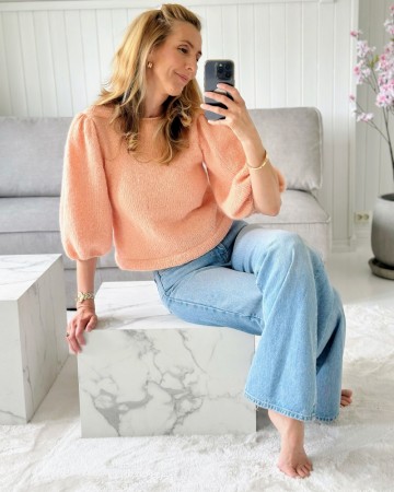 Lana Grossa Poplin blouse Modell 13 Ecopuno aprikos