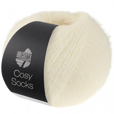 Lana Grossa Cozy socks hvit 10
