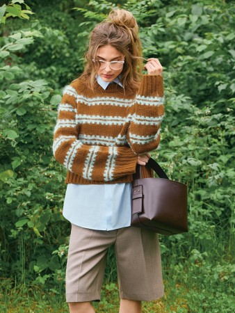 2507-8 Ridge Sweater Peer gynt og Ballerina Gyllenbrun