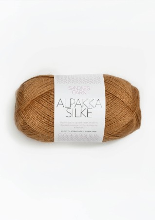 Sandnes Garn Alpakka Silke Brent gulbrun 2544