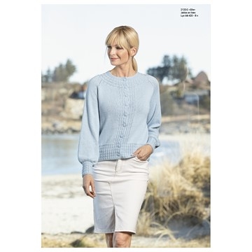 2120-2 ELLE jakke i bambino Strikkepakke Viking Garn