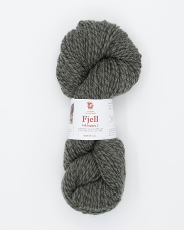 Fjell sokkegarn 3, khaki/grå molinert 576
