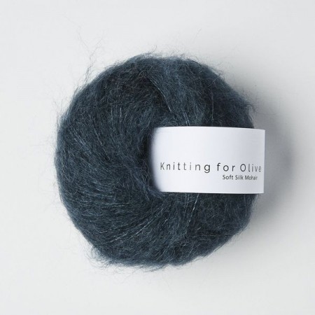 Knitting for Olive Soft Silk Mohair - Deep Petroleum Blue / Dyp Petroleumsblå