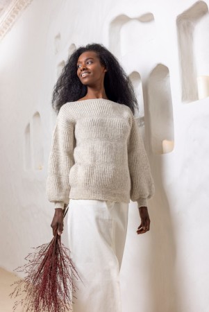 Hillesvåg Trinidad genser Sol lys beigemelert