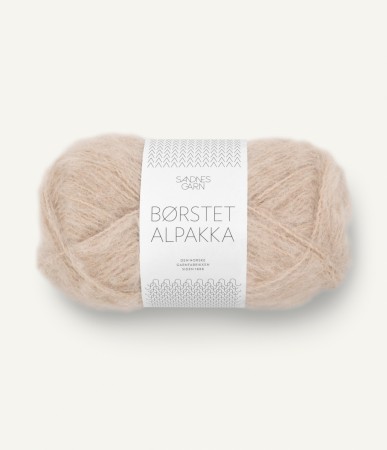 Børstet alpakka Beige 3021