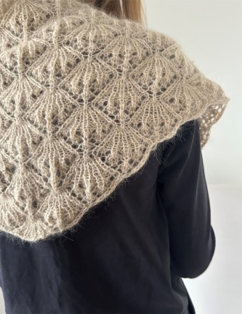 LeKnit Vita Scarf Tynn Silk mohair og Alpakka følgetråd marsipan