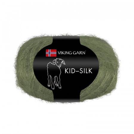 Viking Garn Kidsilk 334 Mørk grønn