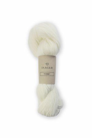 Isager Tvinni - 0 (hvit) (50g)