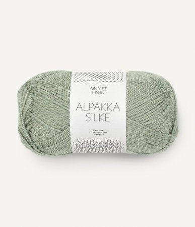 ALPAKKA SILKE STØVET LYS GRØNN 8521
