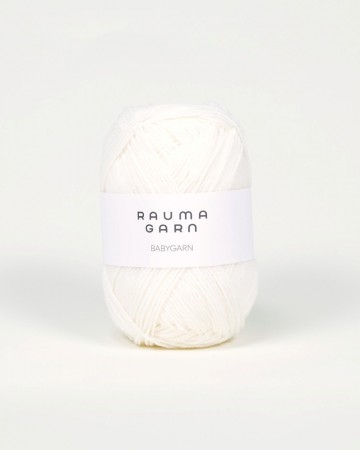 Babygarn 00 Kremhvit
