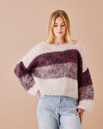 Sweater med brede striper (oppskrift)